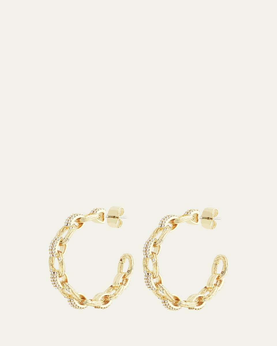 Enchanted Forest Chain Hoop Earrings